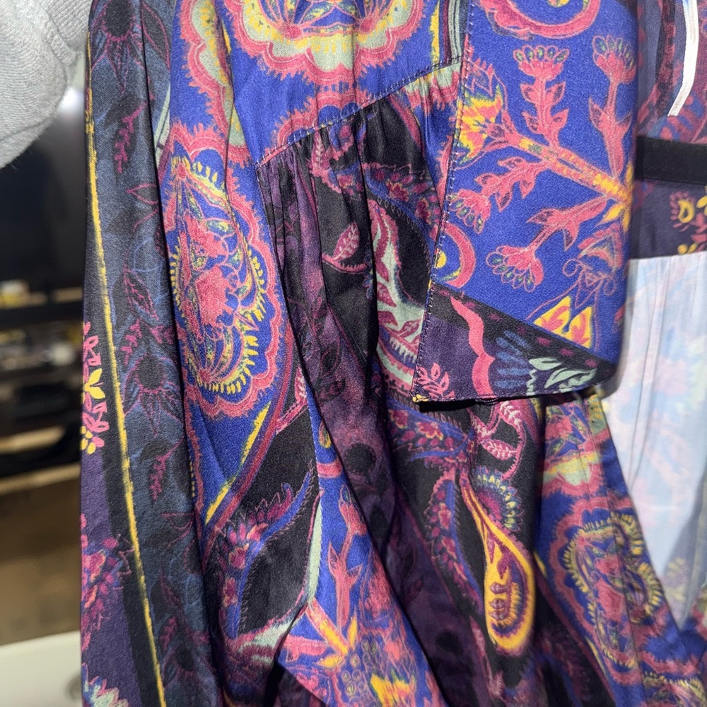 Purple Paisley Wrap Crop Top - Women - Picture 6 of 6
